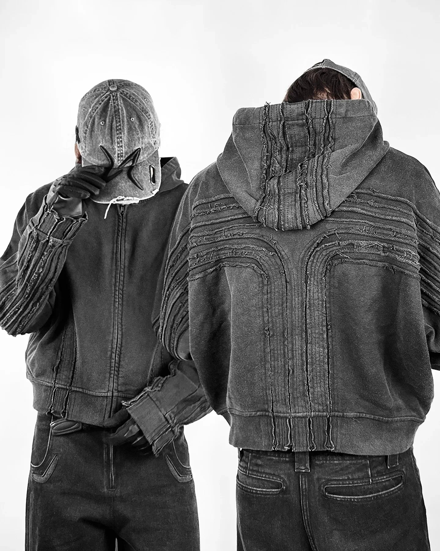 Hip Hop Y2K Patchwork Sweatshirt – Gothic Cross Edition