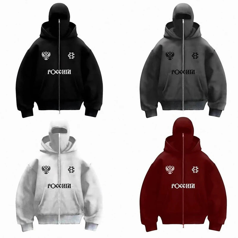 Balaclava Sweatshirt with Letters and Design β Hooligan Edition