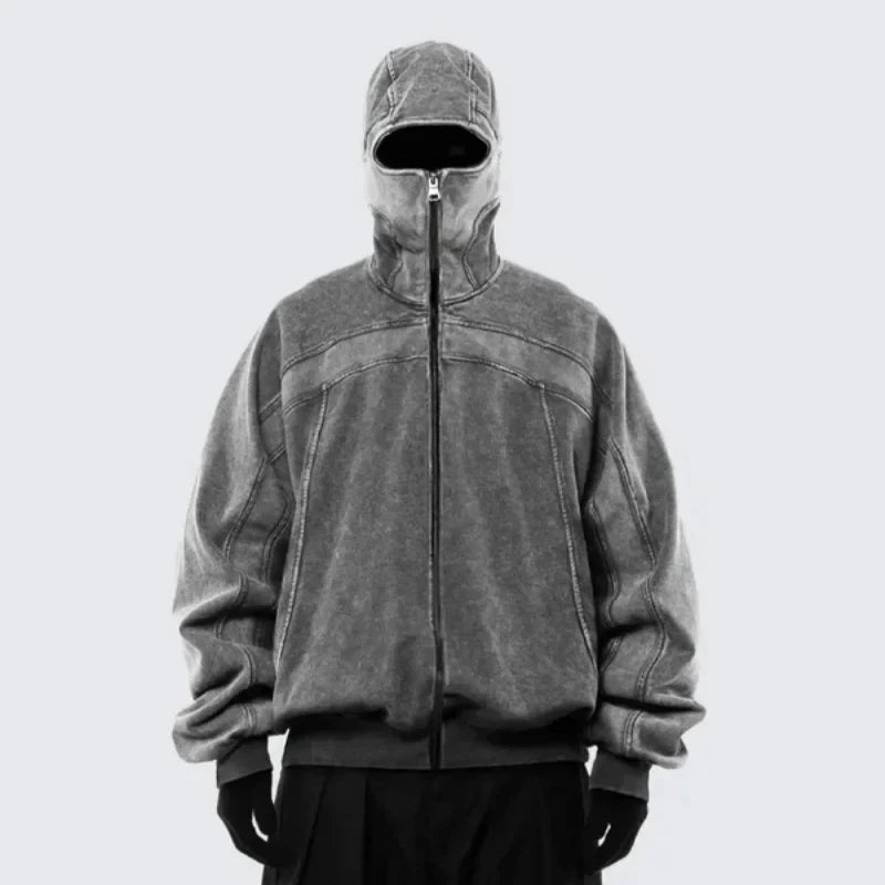 Y2K Balaclava “Hero” Sweatshirt – Hip Hop Streetwear Style