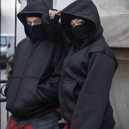 Sudadera Balaclava Ninja – Estilo Japonés Streetwear