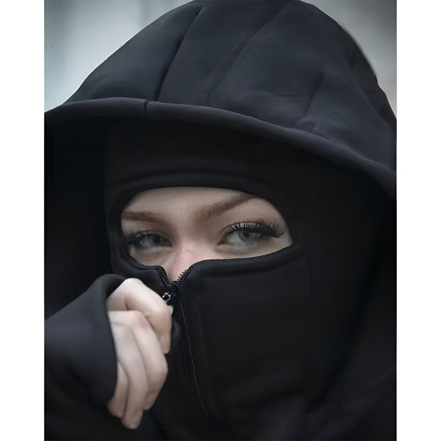 Two-Tone Balaclava Sweatshirt – Dual Edition 